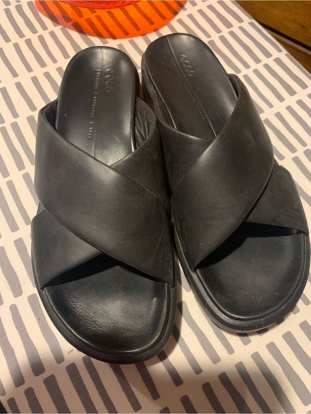Ecco Black Leather Women’s Sandals